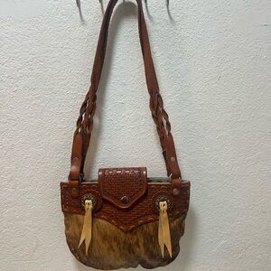 Elegant Brown and Tan Shoulder Bag